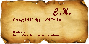Czeglédy Mária névjegykártya