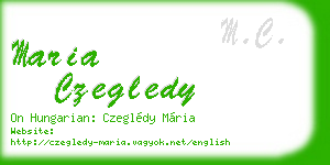 maria czegledy business card