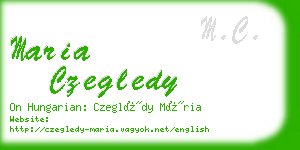 maria czegledy business card